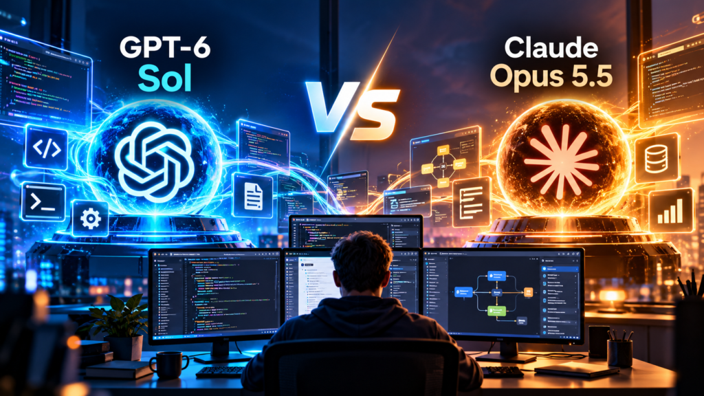 GPT-6 Sol vs Claude Opus 5.5 comparison for coding, AI agents, pricing, and real-world production workloads.